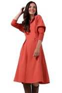 Sukienka Model B273 Cegła - BeWear - s Sukienka Model B273 Cegła - BeWear - s