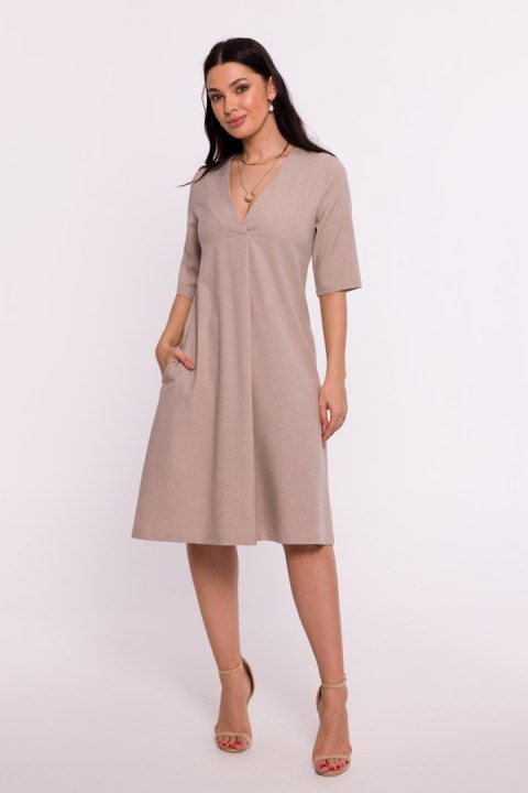 Sukienka Model B280 Beige - BeWear - XL Sukienka Model B280 Beige - BeWear - XL