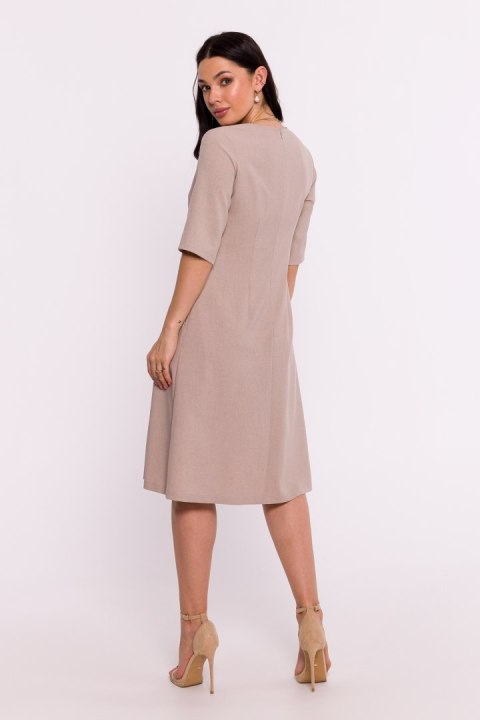 Sukienka Model B280 Beige - BeWear - S Sukienka Model B280 Beige - BeWear - S