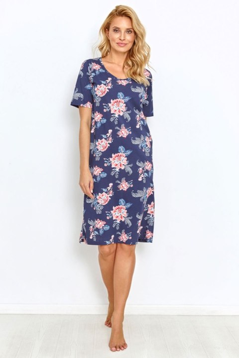 Koszulka nocna Koszula Nocna Model Ellie 2879 Navy - Taro - M Koszulka nocna Koszula Nocna Model Ellie 2879 Navy - Taro - M