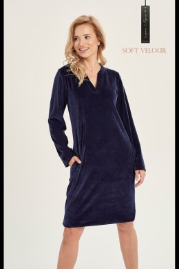 Koszulka nocna Koszula Nocna Model Lauren 3028 kolor 01 Navy - Taro - L