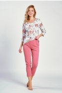 Piżama Damska Model Louisa 3247 White/Malina - Taro - L