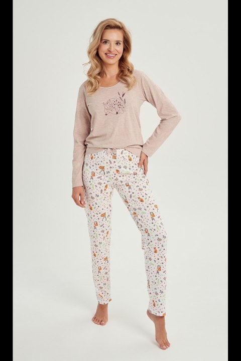 Piżama Damska Model Nell 3001 kolor 01 Beige - Taro - XL