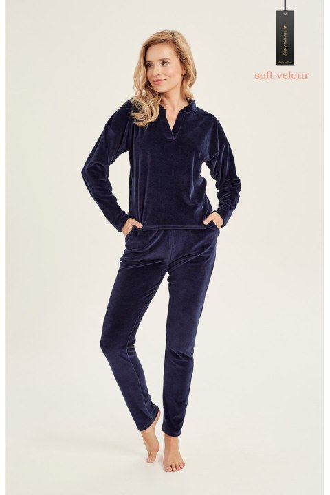 Spodnie Komplet Model Lauren 3027 Navy - Taro - L Spodnie Komplet Model Lauren 3027 Navy - Taro - L