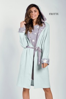 Szlafrok Damski Model Brigitte 3211 Frotte Mint - Taro - M
