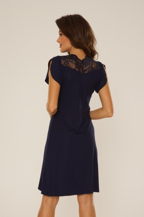 Koszulka nocna Koszula Nocna Model Lilian 754 Navy - De Lafense - XXL Koszulka nocna Koszula Nocna Model Lilian 754 Navy - De Lafense - XXL