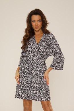 Szlafrok Damski Model Savannah 751 White/Black - De Lafense - XL
