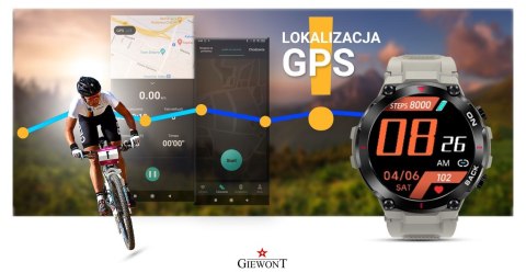 Smartwatch Giewont Pionier GPS GW460-3 - Light Stone Smartwatch Giewont Pionier GPS GW460-3 - Light Stone