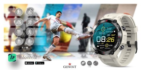Smartwatch Giewont Pionier GPS GW460-3 - Light Stone Smartwatch Giewont Pionier GPS GW460-3 - Light Stone