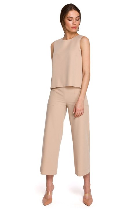 Bluzka Model S257 Beige - Stylove - M Bluzka Model S257 Beige - Stylove - M