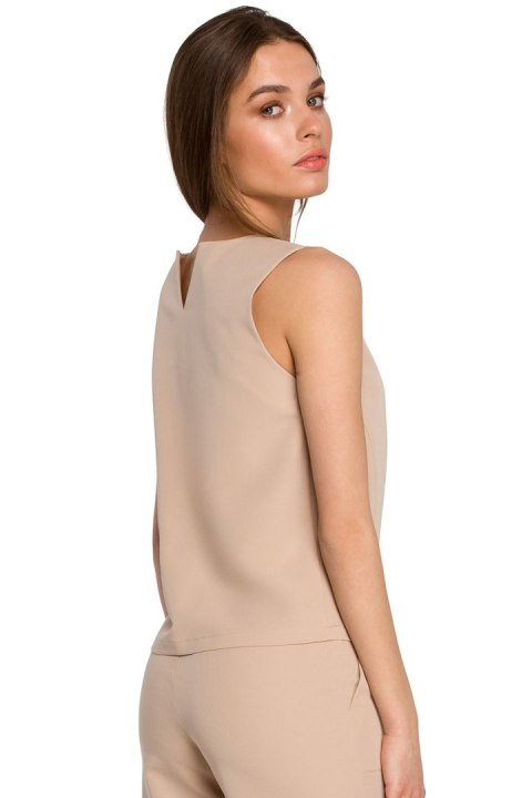 Bluzka Model S257 Beige - Stylove - M Bluzka Model S257 Beige - Stylove - M