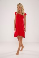 Koszulka nocna Koszula Nocna Model Fanny 340 Red - De Lafense - L Koszulka nocna Koszula Nocna Model Fanny 340 Red - De Lafense - L