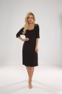 Koszulka nocna Koszula Nocna Model Ramona 616 Black - De Lafense - L