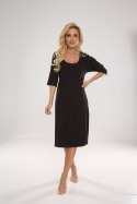 Koszulka nocna Koszula Nocna Model Ramona 616 Black - De Lafense - L