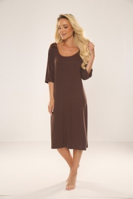 Koszulka nocna Koszula Nocna Model Ramona 616 Brown - De Lafense - XL