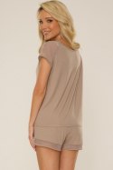 Piżama Damska Model Carmel 766 Light Mocca - De Lafense - XL