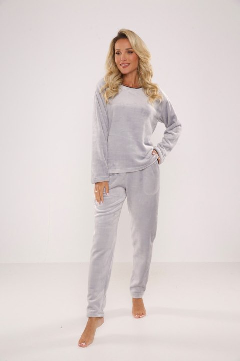 Piżama Damska Model Soft 669 Grey - De Lafense - XXL Piżama Damska Model Soft 669 Grey - De Lafense - XXL
