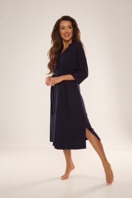 Szlafrok Damski Model Visa 942 Navy - De Lafense - M