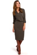 Sukienka Model S194 Khaki - Stylove - M Sukienka Model S194 Khaki - Stylove - M