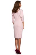 Sukienka Model S242 Powder Pink - Stylove - XXL Sukienka Model S242 Powder Pink - Stylove - XXL