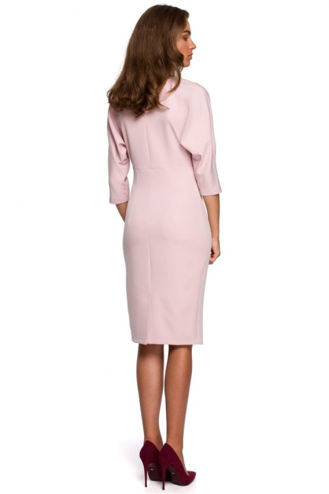 Sukienka Model S242 Powder Pink - Stylove - XXL Sukienka Model S242 Powder Pink - Stylove - XXL