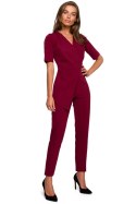 Kombinezon Damski Model S241 Bordo - Stylove - M Kombinezon Damski Model S241 Bordo - Stylove - M