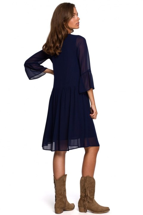Sukienka Model S236 Navy - Stylove - XXL Sukienka Model S236 Navy - Stylove - XXL