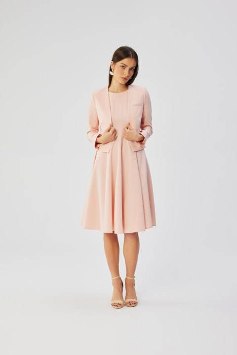 Sukienka Model S358 Powder Pink - Stylove - XXL Sukienka Model S358 Powder Pink - Stylove - XXL