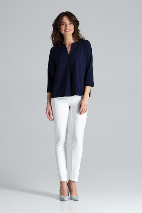 Bluzka Model L035 Navy - Lenitif - XL Bluzka Model L035 Navy - Lenitif - XL