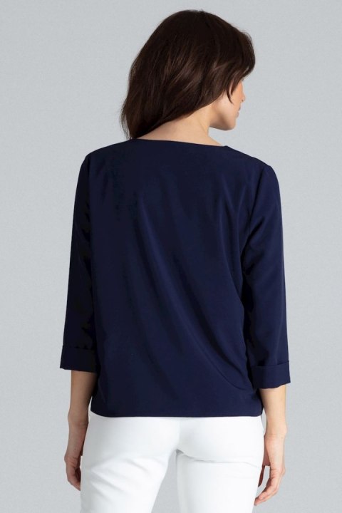 Bluzka Model L035 Navy - Lenitif - XL Bluzka Model L035 Navy - Lenitif - XL
