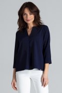 Bluzka Model L035 Navy - Lenitif - XL Bluzka Model L035 Navy - Lenitif - XL