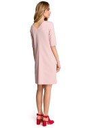 Sukienka Model S113 Powder Pink - Stylove - XXL Sukienka Model S113 Powder Pink - Stylove - XXL