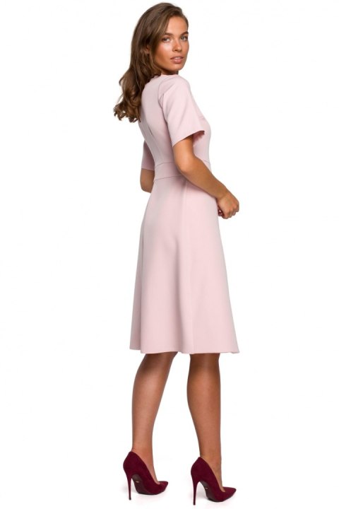 Sukienka Model S240 Powder Pink - Stylove - s Sukienka Model S240 Powder Pink - Stylove - s