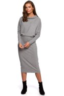 Sukienka Model S245 Grey - Stylove - 2XL/3XL Sukienka Model S245 Grey - Stylove - 2XL/3XL