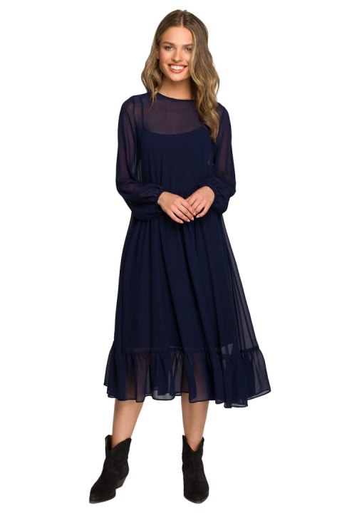 Sukienka Model S319 Navy - Stylove - XXL Sukienka Model S319 Navy - Stylove - XXL
