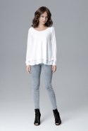 Bluzka Model L020 Ecru - Lenitif - XL Bluzka Model L020 Ecru - Lenitif - XL
