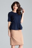 Bluzka Model L026 Navy - Lenitif - L Bluzka Model L026 Navy - Lenitif - L