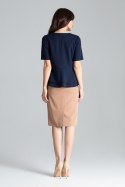Bluzka Model L026 Navy - Lenitif - L Bluzka Model L026 Navy - Lenitif - L