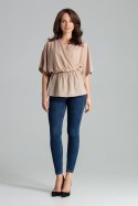 Bluzka Model L063 Beige - Lenitif - L Bluzka Model L063 Beige - Lenitif - L