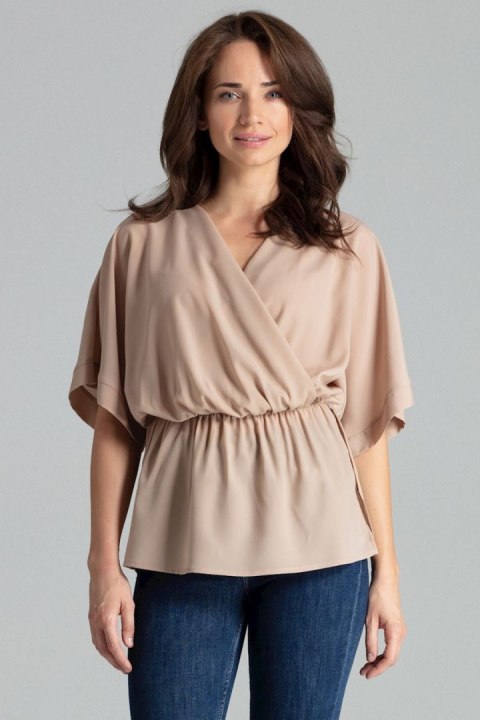 Bluzka Model L063 Beige - Lenitif - s Bluzka Model L063 Beige - Lenitif - s