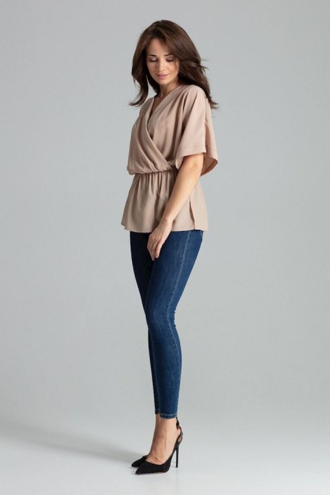 Bluzka Model L063 Beige - Lenitif - s Bluzka Model L063 Beige - Lenitif - s