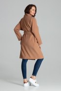 Płaszcz Damski Model L054 Beige - Lenitif - L/XL Płaszcz Damski Model L054 Beige - Lenitif - L/XL