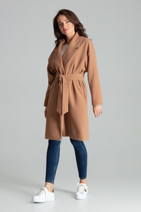 Płaszcz Damski Model L054 Beige - Lenitif - S/M Płaszcz Damski Model L054 Beige - Lenitif - S/M