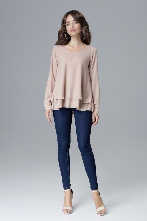 Bluzka Model L020 Beige - Lenitif - XL