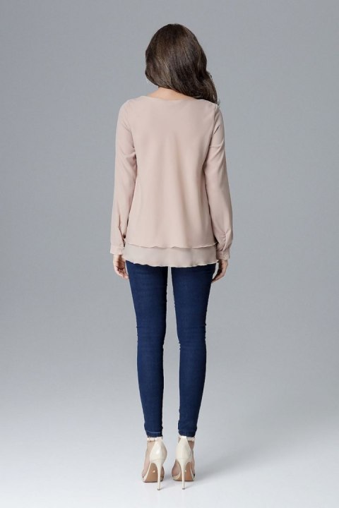 Bluzka Model L020 Beige - Lenitif - M Bluzka Model L020 Beige - Lenitif - M