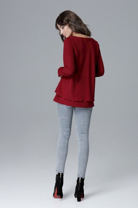 Bluzka Model L020 Bordo - Lenitif - M Bluzka Model L020 Bordo - Lenitif - M