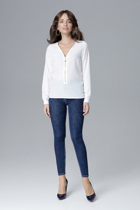 Bluzka Model L023 Ecru - Lenitif - XL Bluzka Model L023 Ecru - Lenitif - XL