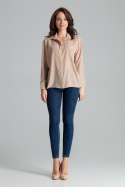 Koszula Damska Model L059 Beige - Lenitif - s Koszula Damska Model L059 Beige - Lenitif - s