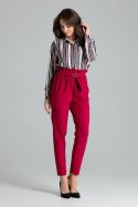 Spodnie Damskie Model L056 Bordo - Lenitif - XL Spodnie Damskie Model L056 Bordo - Lenitif - XL