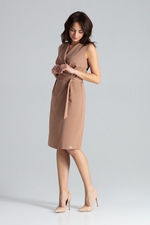 Sukienka Model L037 Brown - Lenitif - XL Sukienka Model L037 Brown - Lenitif - XL